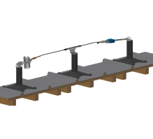 Producte Línea de Vida sobre  Poste Absorbedor para Cubierta Zinc Tablero